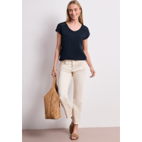 Street One Shirt Crochet Deep Blue