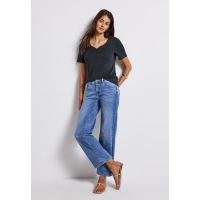 Street One Shirt Heart Deepwater Blue