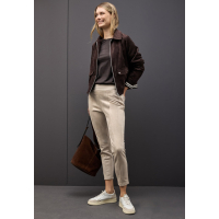 Street One Broek Hope Velours Dark Morning Beige