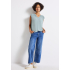 Street One Blouse Top Crinkle Arona Blue