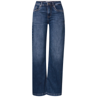 Street One Jeans Wide Mid Blue Soft Washed