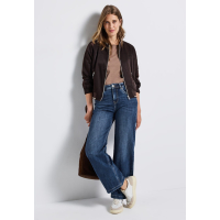 Street One Jeans Wide Mid Blue Soft Washed