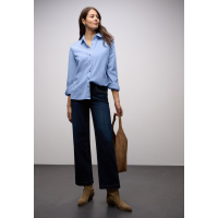 Street One Blouse Corduroy Frosted Blue
