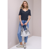 Street One Shirt Ada Heart Shadowed Navy
