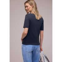 Street One Shirt Ada Heart Shadowed Navy