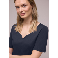Street One Shirt Ada Heart Shadowed Navy