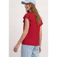 Street One Shirt Volants Salsa Red