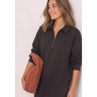 Street One Jurk Sweat Black Coffee