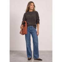 Street One Trui Chenille Black Coffee