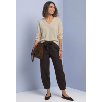 Street One Broek Karlie Barrel Black Coffee