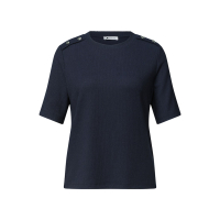 Street One Shirt Structured Darkest Blue