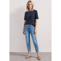 Street One Shirt Structured Darkest Blue