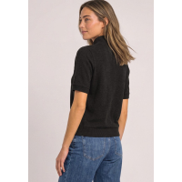 Street One Vest Shawl Black Coffee