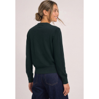 Street One Sweater Puffy Black Stormy Green