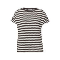 Street One Shirt Knit Striped Espresso Brown