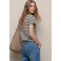 Street One Shirt Knit Striped Espresso Brown