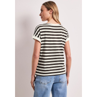 Street One Shirt Striped Espresso Brown