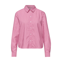 Street One Blouse Seersucker Striped Magenta Dream