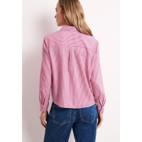 Street One Blouse Seersucker Striped Magenta Dream