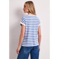 Street One Shirt Striped Drift Blue