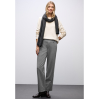 Street One Broek Pinstripe Dark Pelican Grey