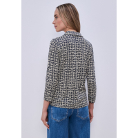 Street One Blouse Graphic Shadowed Navy