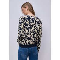 Street One Blouse Top Shadowed Navy