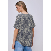 Street One Blouse Top Shadowed Navy