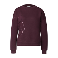 Street One Sweater Flower Rustic Rouge