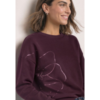 Street One Sweater Flower Rustic Rouge