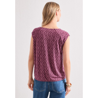 Street One Top Zig Zag Blush Berry