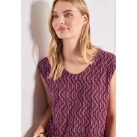 Street One Top Zig Zag Blush Berry