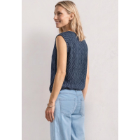 Street One Top Zig Zag Ashen Blue