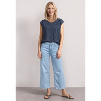 Street One Top Zig Zag Ashen Blue