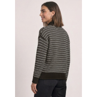 Street One Col Trui Striped Black Coffee