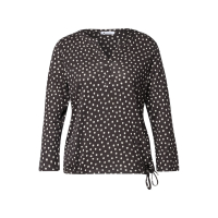 Street One Shirt Dots Black Coffee