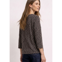 Street One Shirt Dots Black Coffee