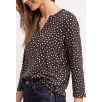 Street One Shirt Dots Black Coffee