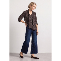 Street One Blouse Dots Black Coffee