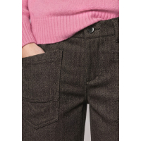 Street One Broek Karlie Barrel Black Coffee