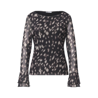 Street One Shirt Mesh Volant Black