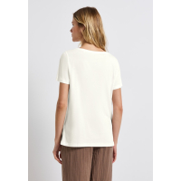 Street One T-Shirt Peace Off White