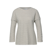 Street One Shirt Knit Striped Off White
