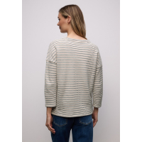 Street One Shirt Knit Striped Off White