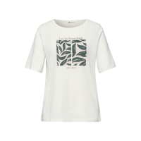 Street One T-Shirt Leaf Off White