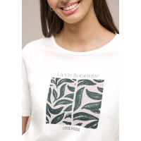 Street One T-Shirt Leaf Off White