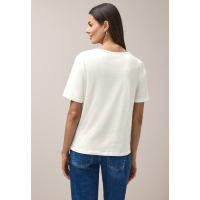 Street One T-Shirt Leaf Off White
