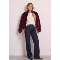 Street One Bomber Jas Checked Plum