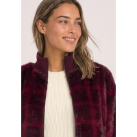 Street One Bomber Jas Checked Plum