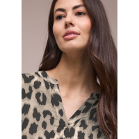Street One Blouse Top Animal Timeless Beige